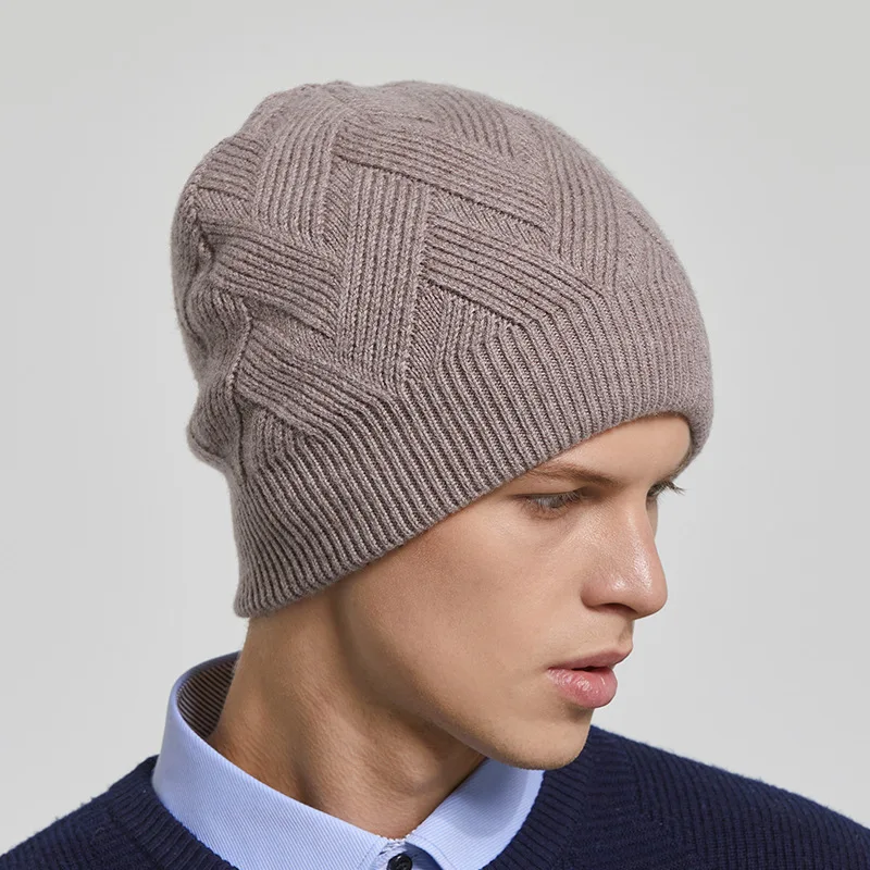 

Men Hat Winter Beanie Wool Knit Autumn Warm Slouchy Skiing Accessory For Teenagers