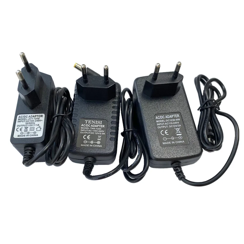 

AC 110-240V DC 12V 1A 2A 3A Universal Power Adapter Supply Charger Adaptor Eu Us Au Uk For LED Light Strips CCTV 5050 5730