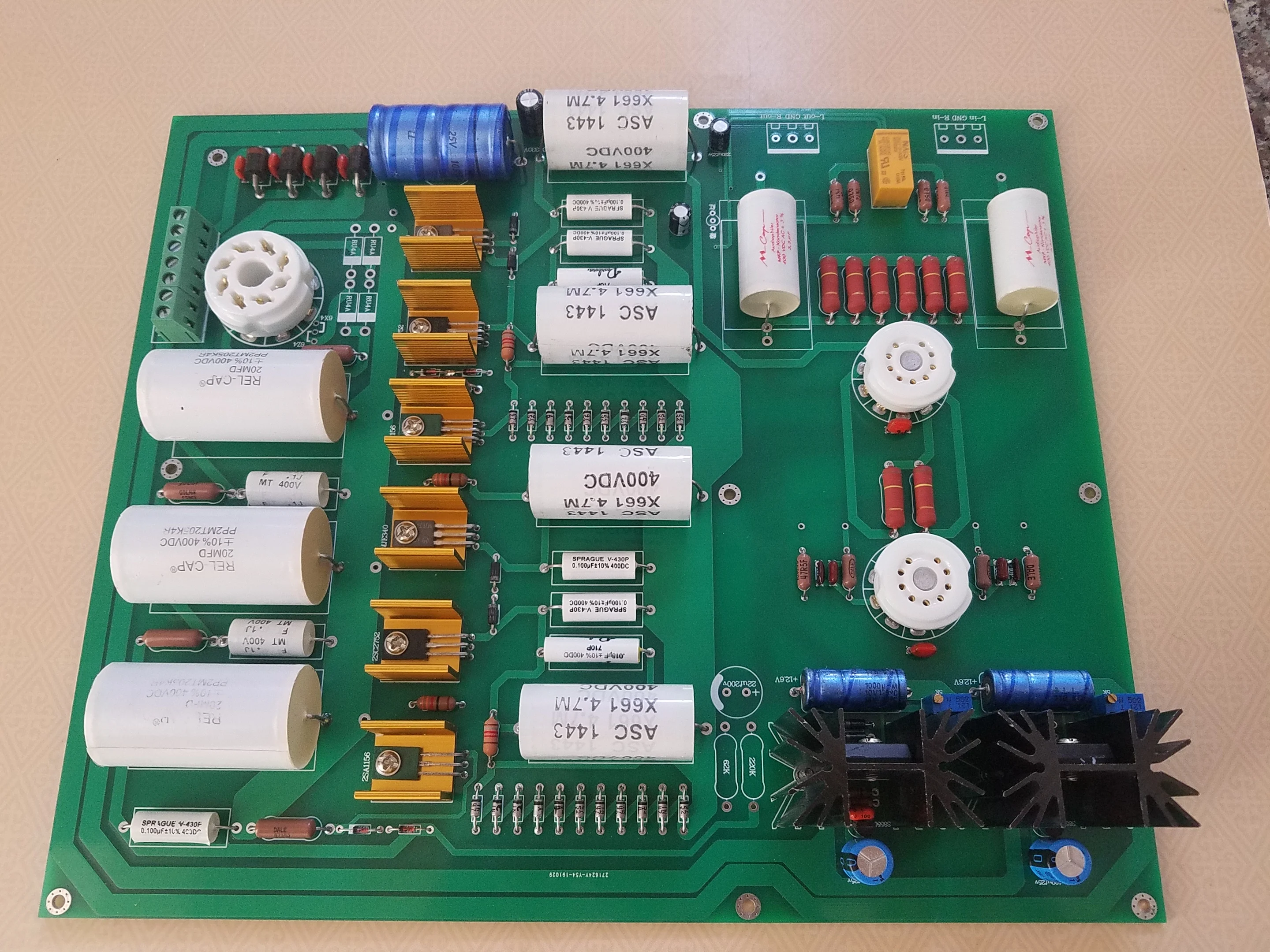 Latest  Reference Conrad-Johnson PV12 circuit  Finished board  6Z4,6X4,6X5  tube preamplifier board  SIZE:270*230 MM