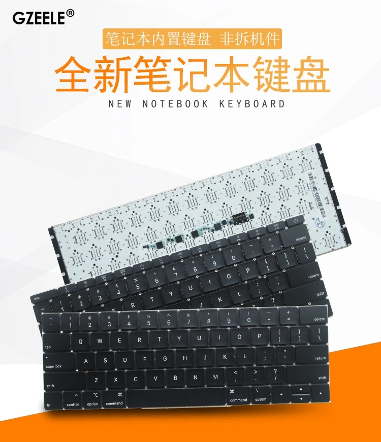 US/RU Laptop keyboard For Macbook Pro A1706 A1707 2016-2017 Year  A1708 A1534 A1989 A1990 keyboard