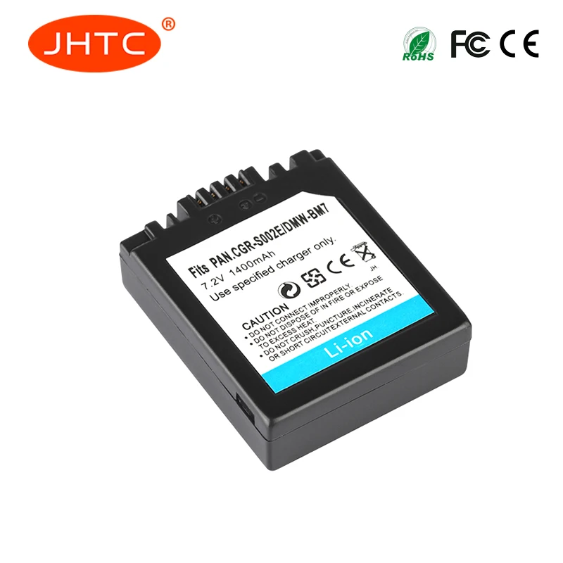 Batteria CGAS002 CGA-S002 per batteria Panasonic DMC-FZ1 DMC-FZ10 DMC-FZ10EG-K DMC-FZ3B per batteria Panasonic S002 1400mAh