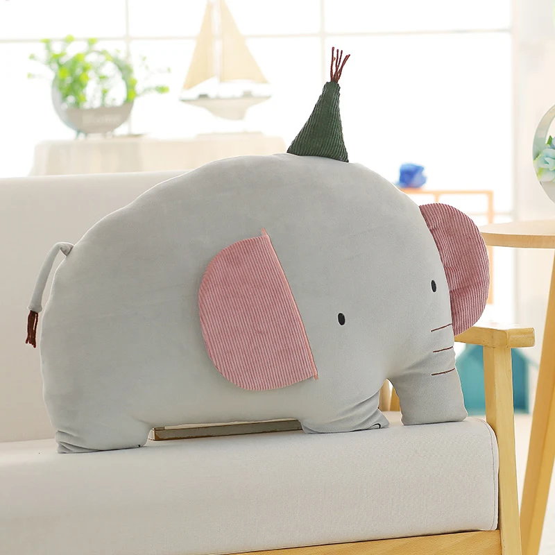 Kawaii Penguin Cat Unicorn Bear Elephant Shark Dinosaur Plush Pillow Toys Soft Stuffed Animal Doll Chair Cushion High Quality