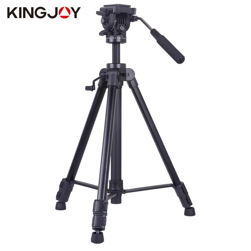 Официальный штатив KINGJOY VT-1500, профессиональный штатив для зеркальной камеры Canon Sony, алюминиевый кронштейн для видео, удерживающий шаровую головку