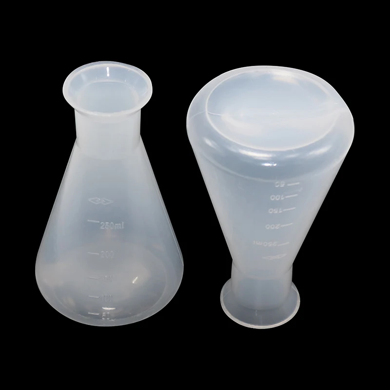 Transparent Laboratory Conical Flask Plastic Science Glass Plastic Flask Safety Glassware Laboratory School Research Supplies