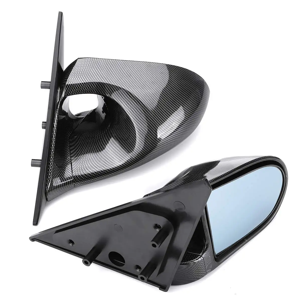 New Pair Spoon Style Adjustable Car Manual Side View Rearview Mirror For EK Honda Civic Sedan 4Dr 1996 1997 1998 1999 2000