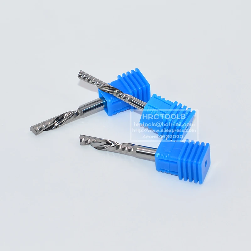 4mm de alta precisão aaaaa esquerda espiral fresa ferramentas gravura para baixo cortar uma flauta roteador bits cnc ferramentas madeira para trabalhar madeira