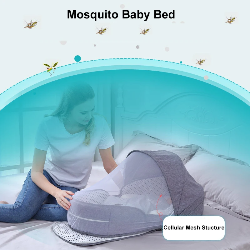 Mosquito Net Portable Cribs Travel Baby Bed For Newborn Children Baby Nest Beds Sleeping Babybed Nest Crib For Newbrons Baby Bed