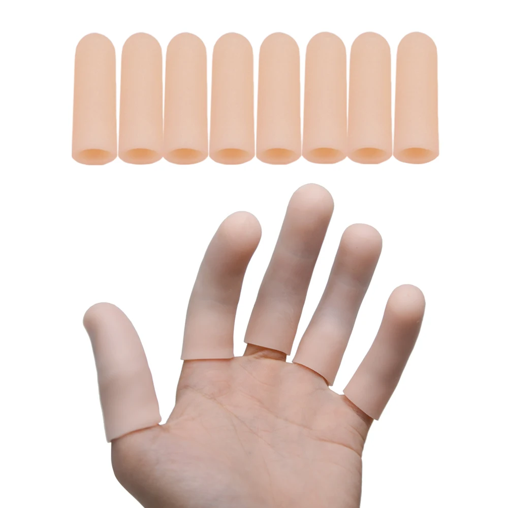 4 Silicone Gel Ống Ngón Tay Bé Ngón Chân Bảo Vệ Bắp Vỉ Bảo Vệ Giảm Đau Ngón Chân Phân Cách Chăm Sóc Chân Dụng Cụ D2216