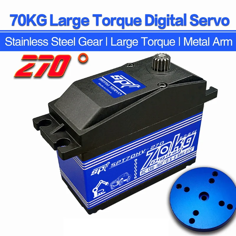 SPT70HV 70kg Metal Gear High Speed Large Torque Digital Servo for Robot Arm 1:5 Traxxas X-MAXX ARRMA KRATON BAJA RC Car