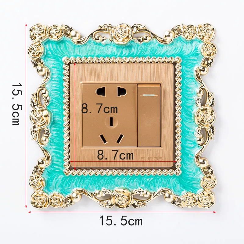 European style creative switch suite room decoration switch switch sticker luminous switch socket protective cover wall sticker