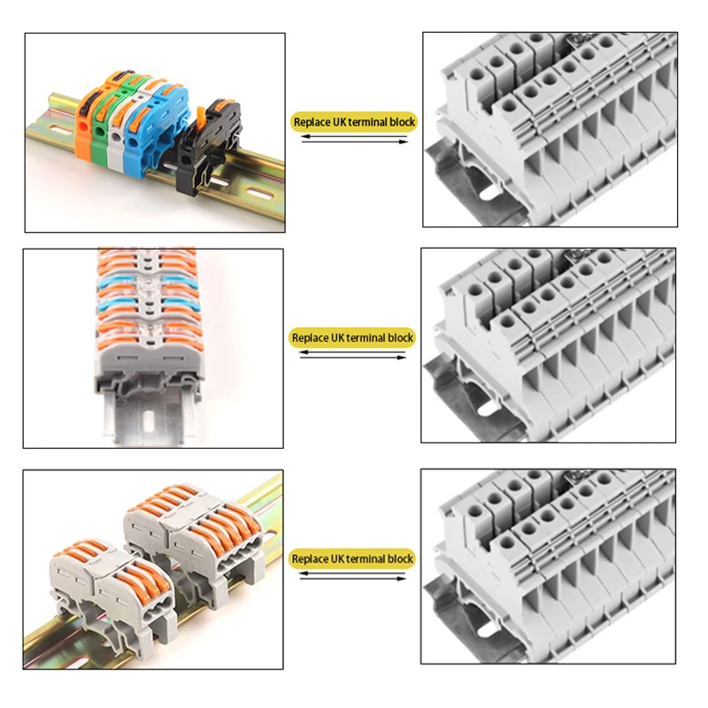 Wire Connector  Fast Universal Compact Din Rail Electric Cable LED Light Lamp Conector Wiring Conductor Terminal Block