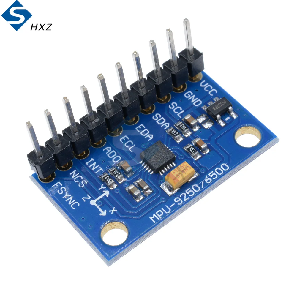 

SPI IIC/I2C GY-9250 MPU 9250 MPU-9250/6500 Random 9-Axis Attitude +Gyro+Accelerator+Magnetometer Sensor Board Module 3-5V Power