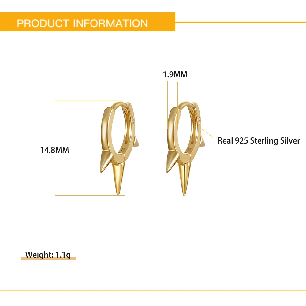 Hot Sale 925 Sterling Silver Earring Gold Color Small Circle Hoop Earrings For Women Birthday Simple Noble Jewelry Gift