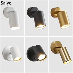 Saiyo LED Spot Light GU10 5W 7W Wall Lamp Replaceable Buld Aluminum Ceiling Lights For Home Bedroom Hotel Indoor Lighting