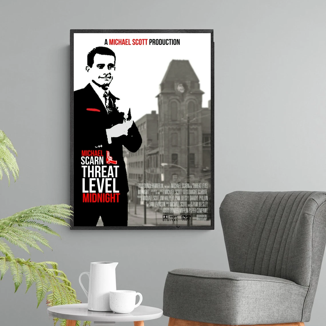 Threat Level Midnight Movie Cover Poster Art Print Canvas Painting Wall Pictures Living Room Home Decor (No Frame)