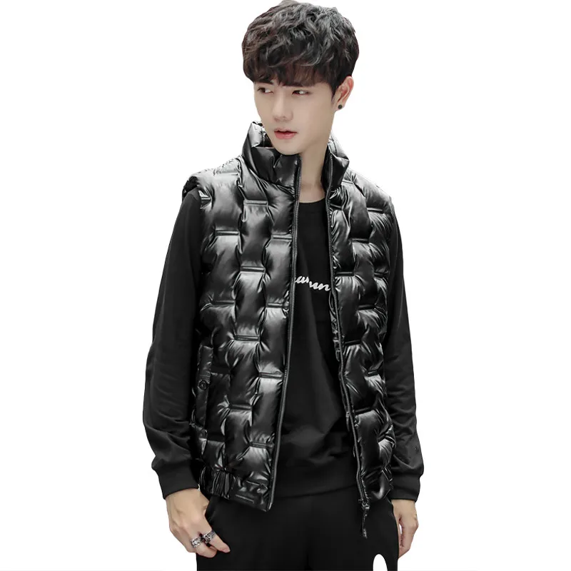 

Large Size Winter Waterproof Vest Coat Mens Jackets Sleeveless Vest Winter Men's Warm Down Vest Homme Casual Thicken Waistcoat
