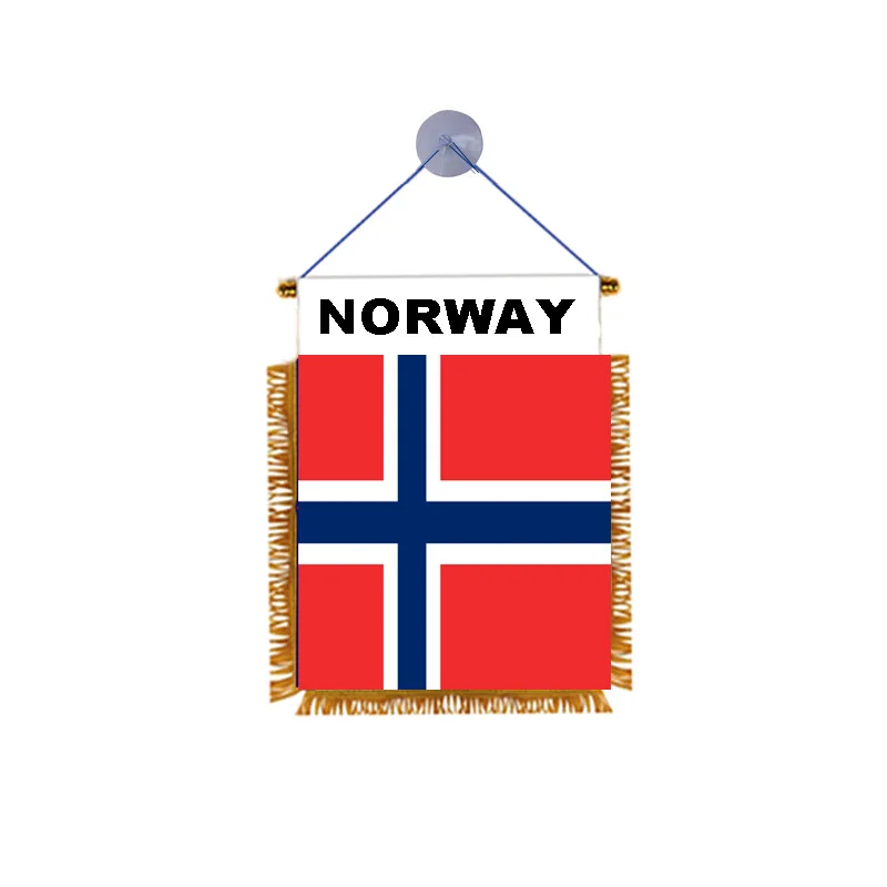 

MORNING custom Norway national exchange flag car window home decoration flag banner