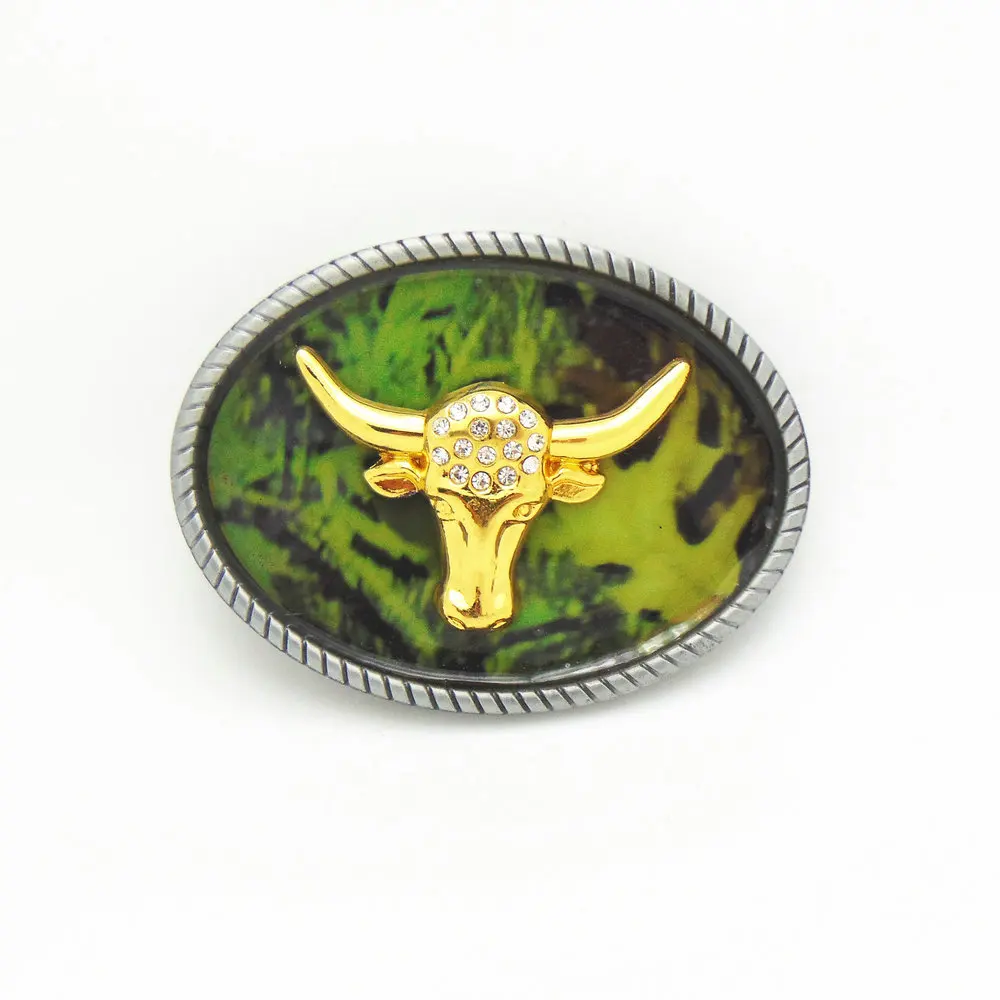 

Western cowboy zinc alloy drip oil prairie green belt buckle men and women gift items