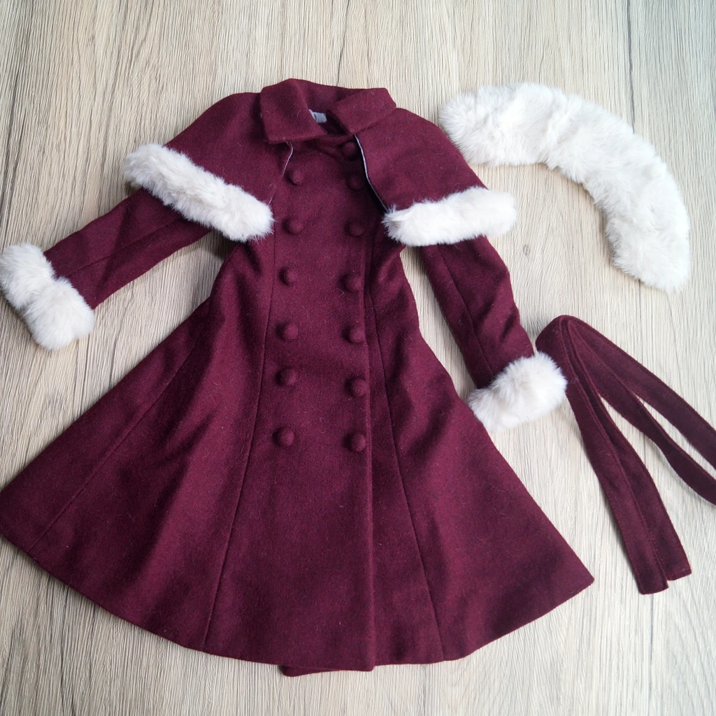 Conjuntos de falda de capa roja BJD, ropa, abrigo para niña de 1/4 1/3 y 24 pulgadas de altura, ropa para muñeca MSD SD13 DK DZ AOD DD