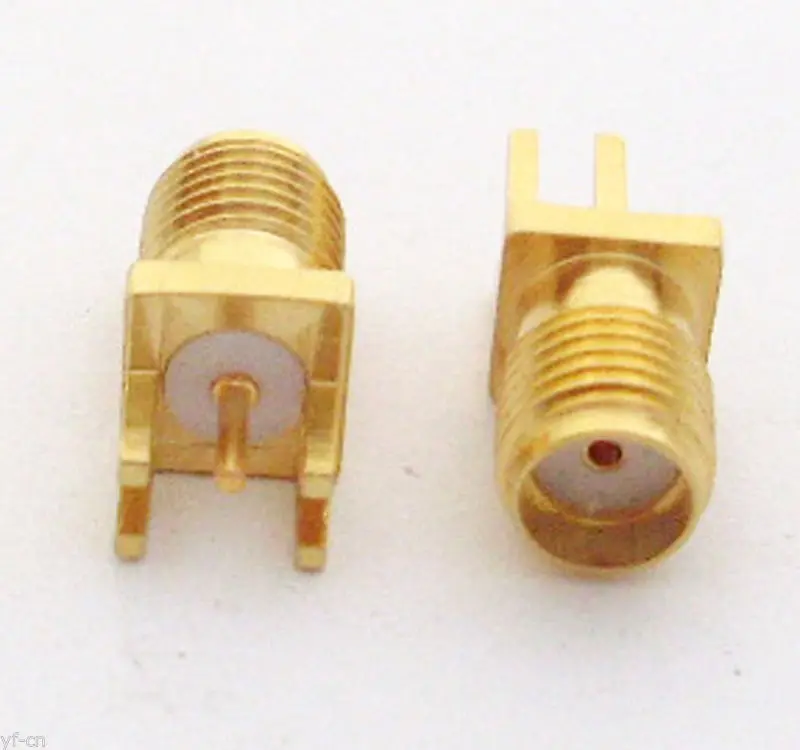 1pc Gold SMA Female Jack Solder Edge PCB Mount RF Coaxial Connector 13.7mm