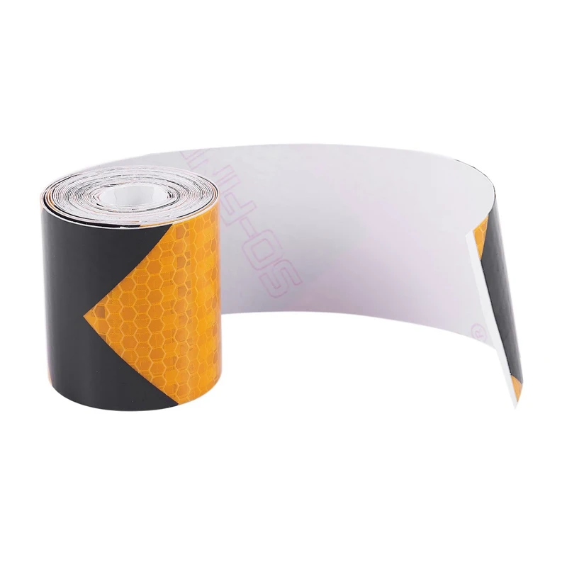 2 inch X10ft 3 Meters Night Reflective Safety Warning Tape Strip Sticker black yellow