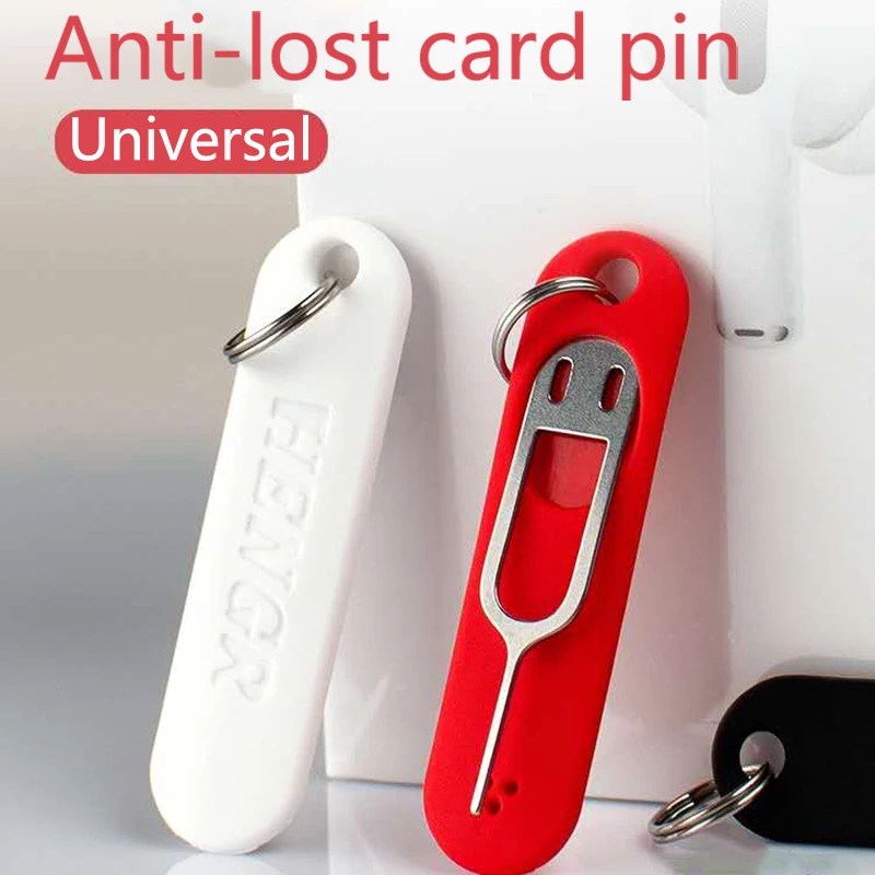 DDJ Take The Card Pin Personality Creativity Cute Mobile Phone Pin Anti-Lost Sim Card With Card Taker Keychain Card Slot Set