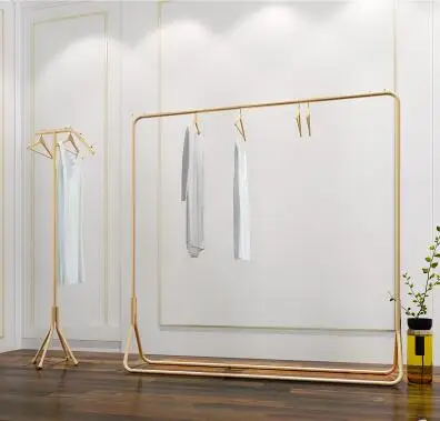 Clothing store new display rack wedding display rack men and women clothes floor hanger Nakajima bedroom side rack 010