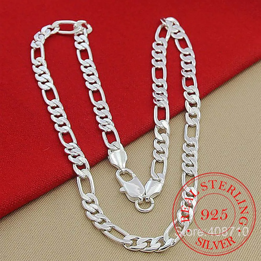 925 Sterling Silber 6mm/8mm Kette Sideways Halskette Mann Frau Senior Luxus Schmuck Aussage Halskette