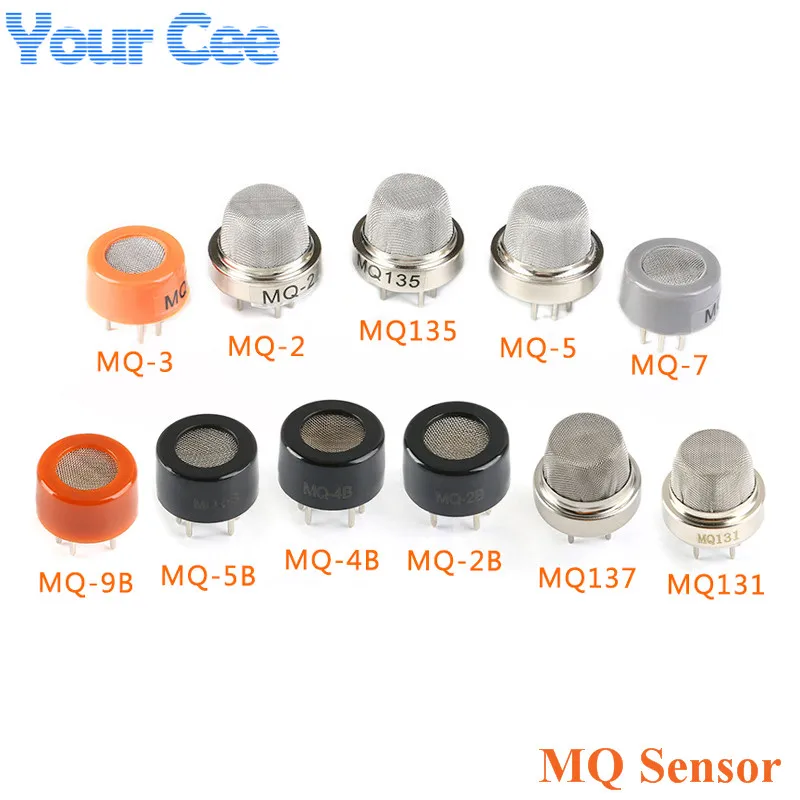 Sensore di gas MQ MQ135 MQ-2 MQ-3 MQ-5 MQ-7 MQ-9 MQ-4 MQ137 MQ131 Rilevamento CO CO2 Fumo Metano Liquefatto Serie MQ Kit fai da te