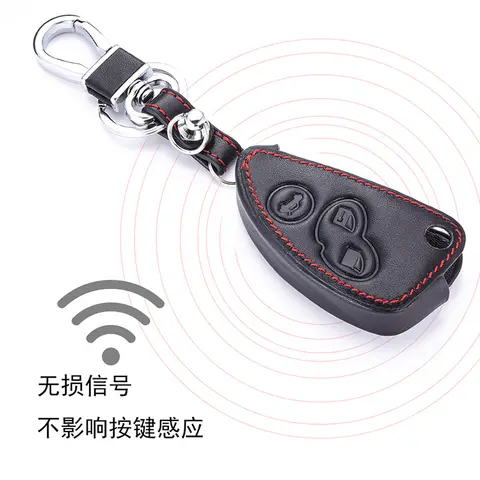 Leather Car Key Case bag For Alfa Romeo 147 156 166 GT JTD TS 3 Buttons Folding Keychain Holder Remote Fobs Shell Cover top 8 alfa romeo 147 jtd - №3