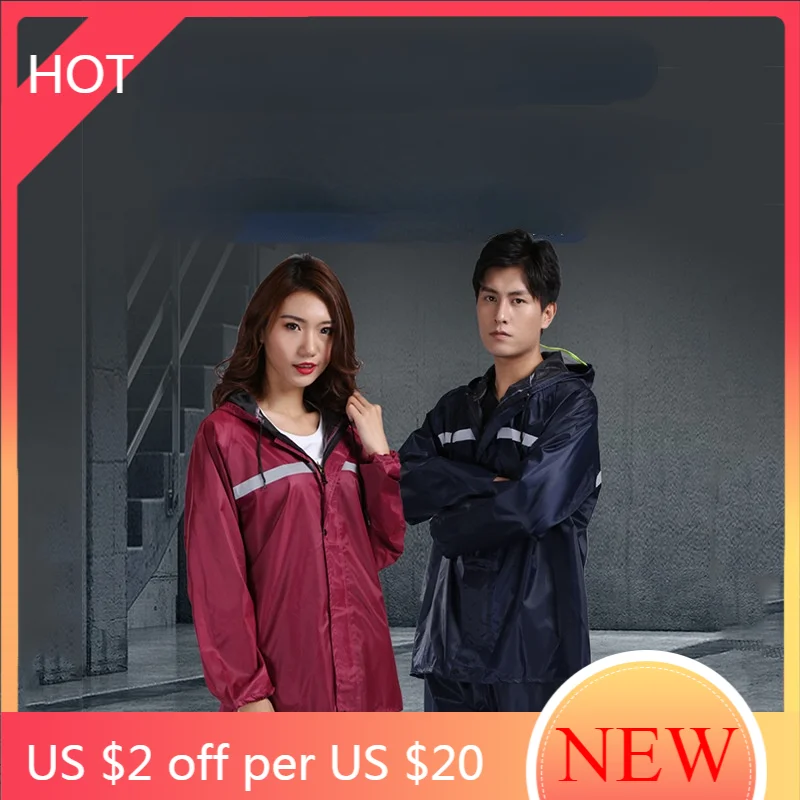 Men Women Unisex Travel Raincoat Jacket Overall Suit Bicycle Hiking Raincoat Sport Portable Capa De Chuva Moto Rainwear AG50YY