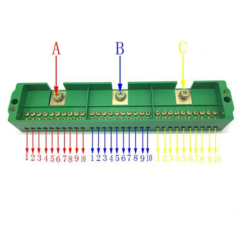 3-in 30-out Wiring Terminal Distribution Box High-CurrentThree-Phase Junction Box Terminal Block Retardant Metering Cabinet