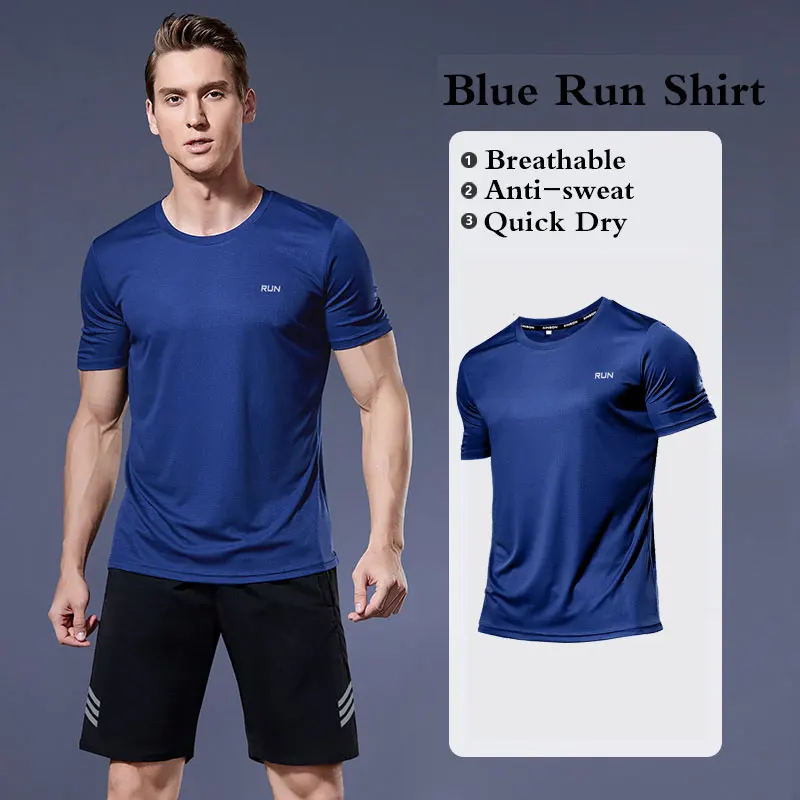 

Men's Running T-Shirts, Quick Dry Sport T-Shirts, Fitness Gym Running Shirts, Soccer Shirts Men's Jersey Sportswear Gym Clothing