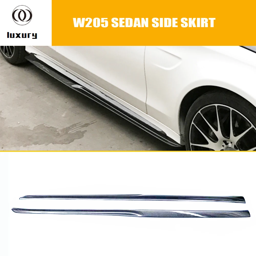 

C205 Psm Style Carbon Fiber Side Bumper Extension Skirt for Benz W205 Coupe 2Door C200 C300 C43 C63 C63s Amg 15 -22