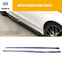 Psm Style Carbon Fiber Side Bumper Extension Skirt for Benz W205 C205 S205 C200 C300 C43 C63 C63s Amg 15 -22