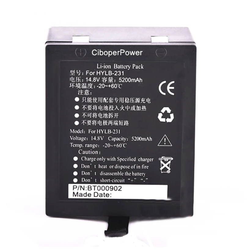 CP Medical Li-ion Battery Pack HYLB-231 14.8V 5200mAh For EDAN SE-3 HYLB-231 Vital Signs Monitor