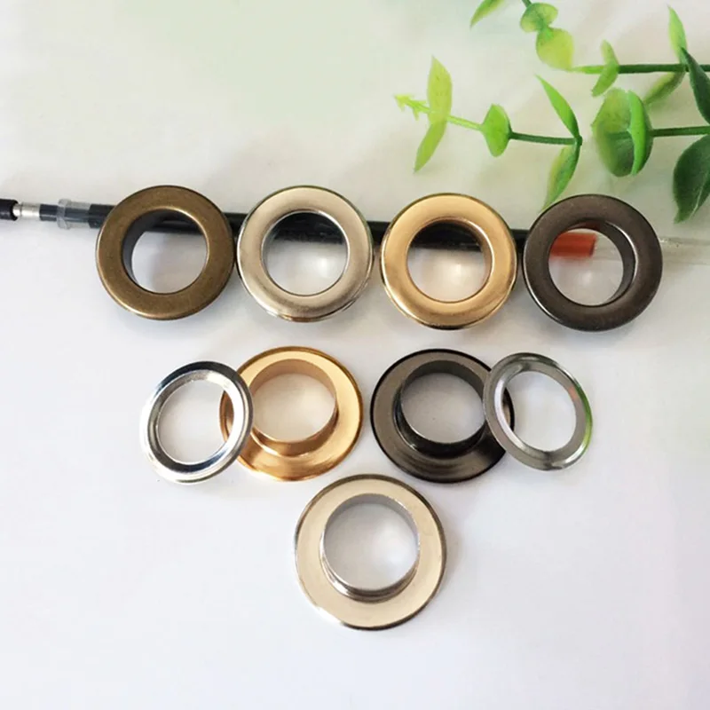 3.5-15mm Flat Round Brass Garment Eyelets Grommets For Bag Hat Shoe Clothes Scrapbook Leather Craft DIY Accessories