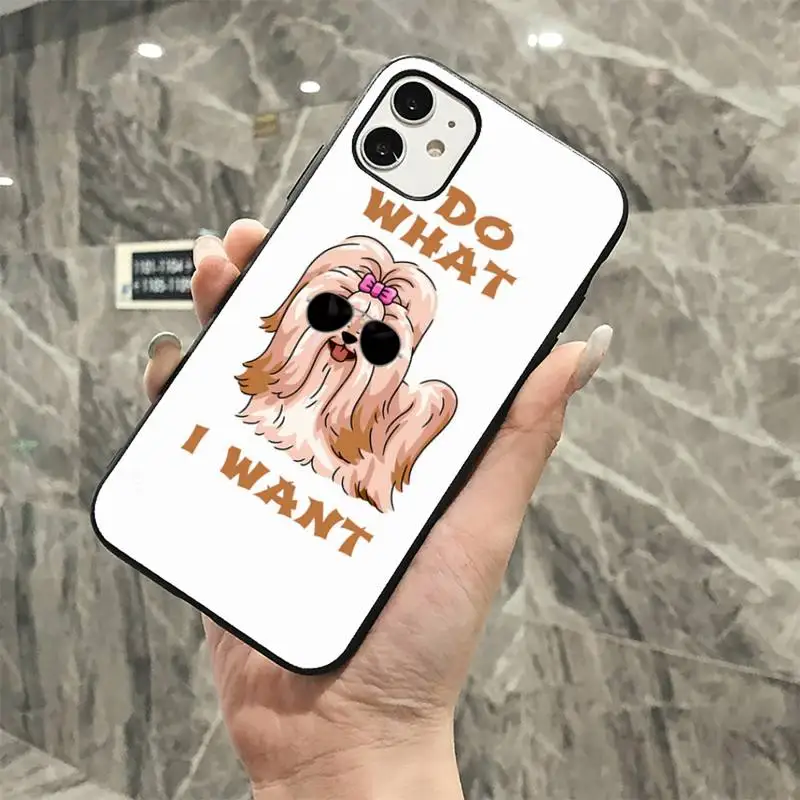 MaiYaCa Cartoon Shih Tzu Dog Phone Case for iphone 13 11 12 pro XS MAX 8 7 6 6S Plus X 5S SE 2020 XR cover