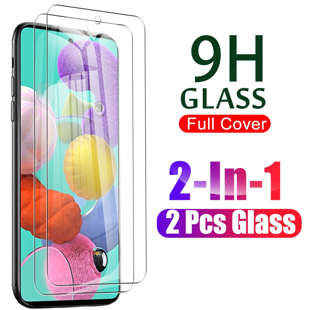 2 шт. На 51 закаленном стекле для Samsung Galaxy A51 M51 Защитная пленка для экрана A5 1 A515F M 5 1 M515F Защитная пленка + ремонтная жидкость