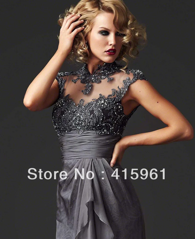 vestido de madrinha evening dress 2025 Elegant Cap Sleeve High Neck Beaded Lace Long Mother of the Bride Dresses for weddings