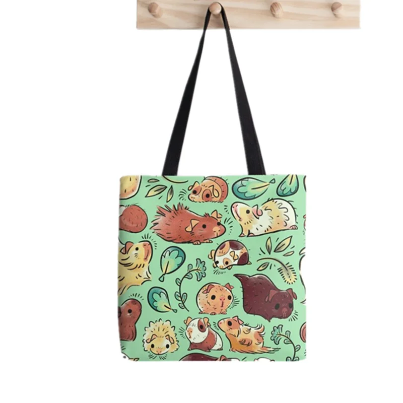 

Shopper Guinea Pig Huddle Tote Bag Print Tote Bag women Harajuku shopper handbag girl Shoulder shopping bag Lady Canvas Bag