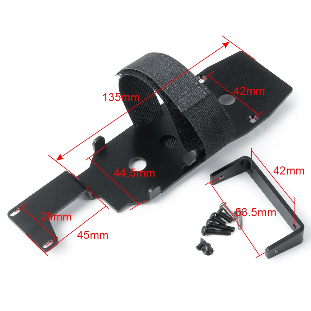 YEAHRUN Metal Battery Mounting Plate Tray Set for TRX-4 TRX4 1/10 RC Remote Control Crawler Car Model Upgrade Parts