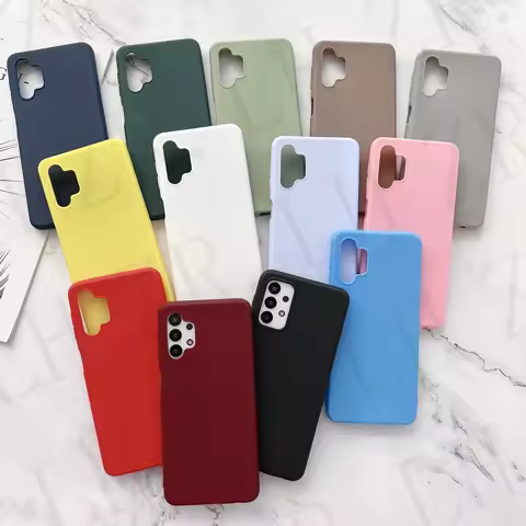 Silicone Case For Samsung Galaxy A54 A53 A33 A23 S23 S22 S21 S20Ultra A12 A22 A32 A52 A71 A51 A31 S21FE Solid Candy Cases Cover
