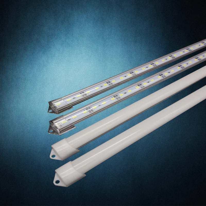 

6pcs 30cm 50cm Factory Wholesale DC 12V 5730 5630 LED Hard Rigid Strip Bar Light Aluminium Shell Cover Milky Clear Bulbs Cabinet