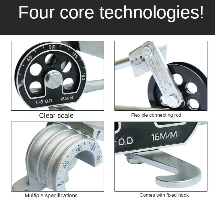 Three in one pipe bender 6mm 8mm10mm manual pipe bender aluminum pipe copper pipe air conditioning pipe bending tool