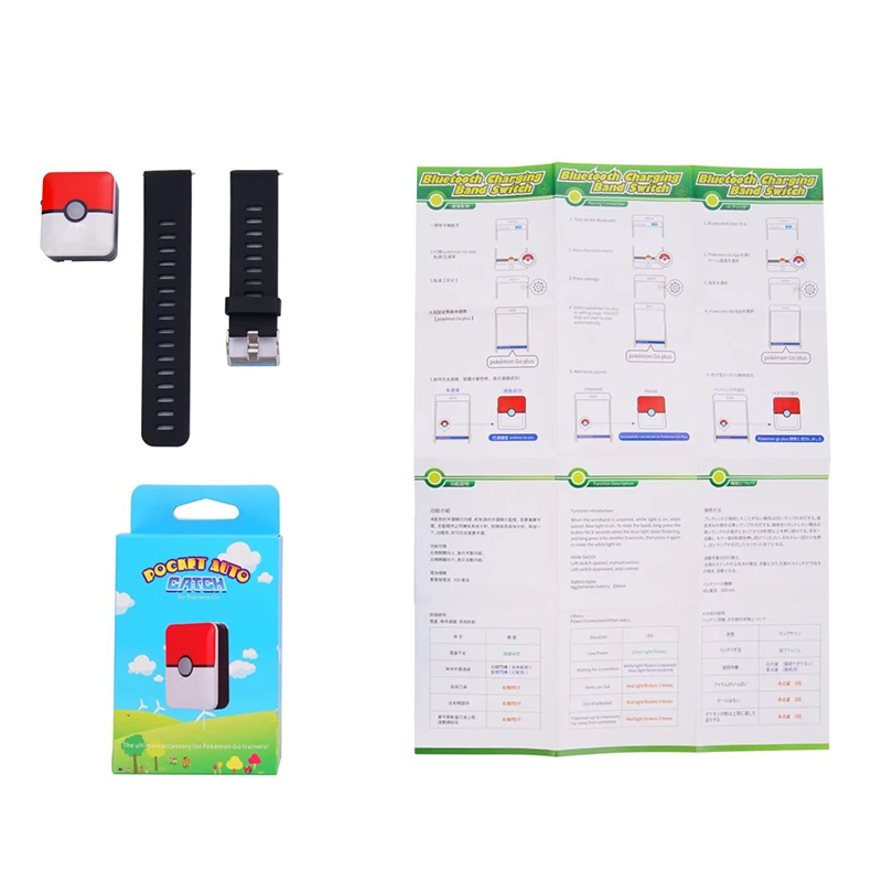 Новый автоматический браслет для Pokemon Go Plus, перезаряжаемый квадратный браслет с Bluetooth для Android IOS
