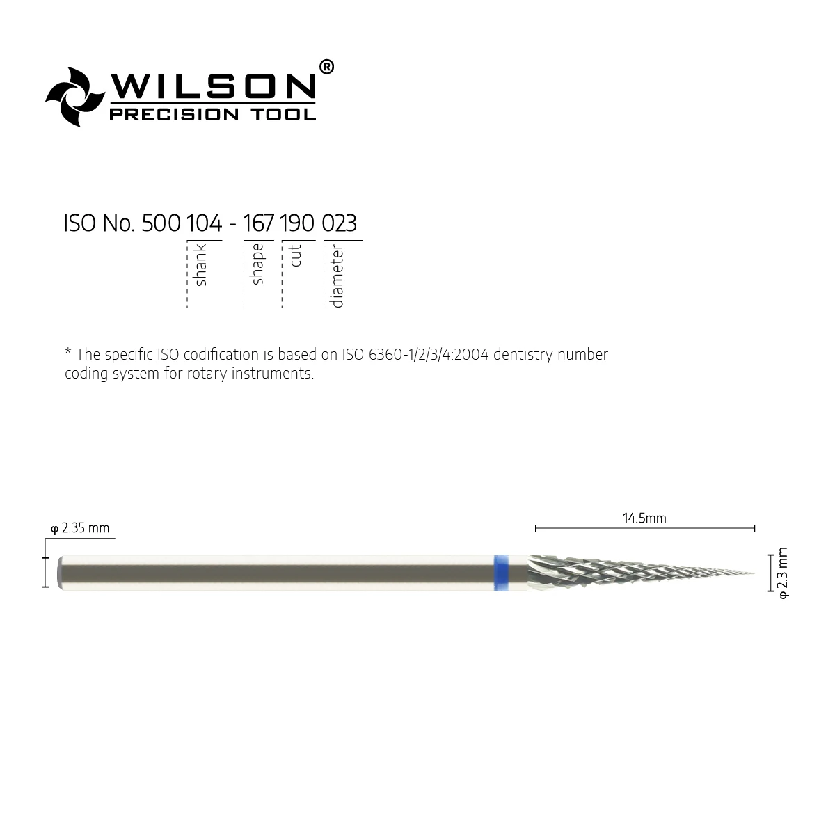 WilsonDental fresas dentales de carburo de tungsteno 5000357 para recortar yeso/acrílico/Metal