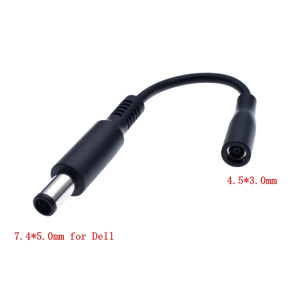 4.5x3.0mm Female to 7.4x5.0mm Male Plug Converter Dc Power Adapter Connector Laptop Charging Cable for Dell Notebook Charger