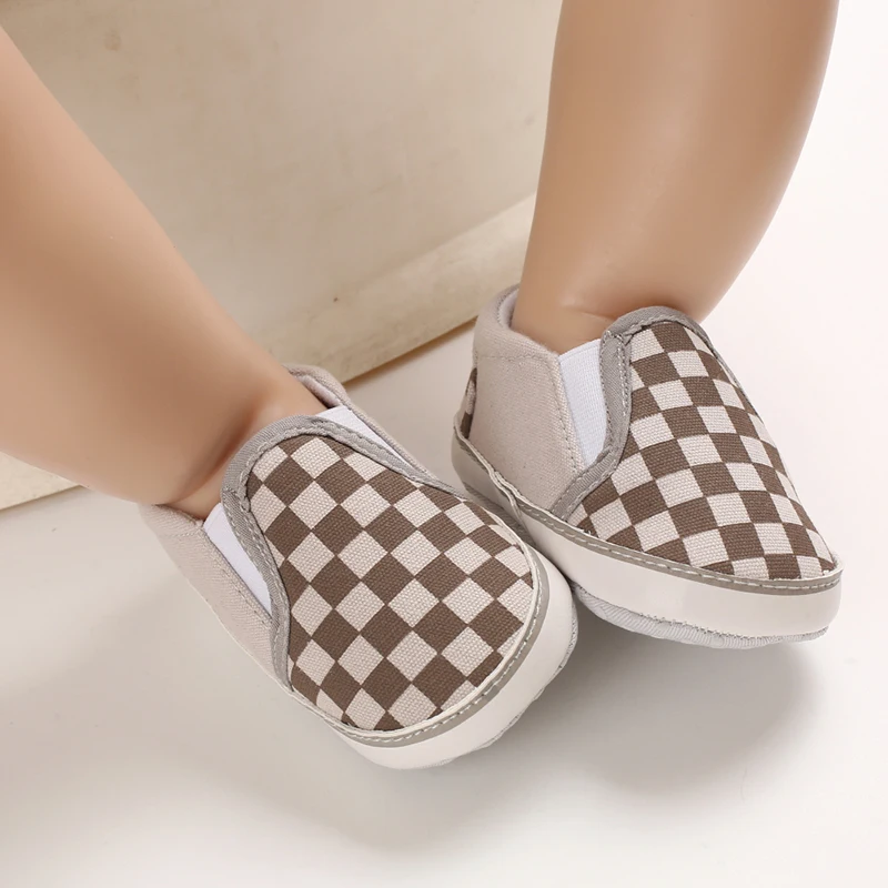 2025 neue Baby Leinwand Turnschuhe Anti-slip Weiche Plaid Baby Junge Mädchen Schuhe Neugeborene Erste Wanderer Infant Baby unisex Casual Schuhe – Detail 12