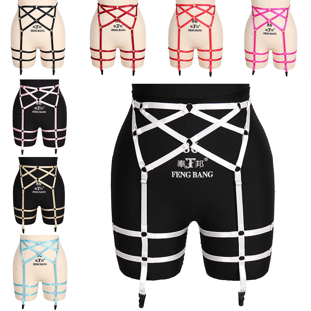 

Colorful Stretch Woman Sexy Leg Ring Garter Belt Transparent Harness Hot Sexy Party Harness Garter Belt